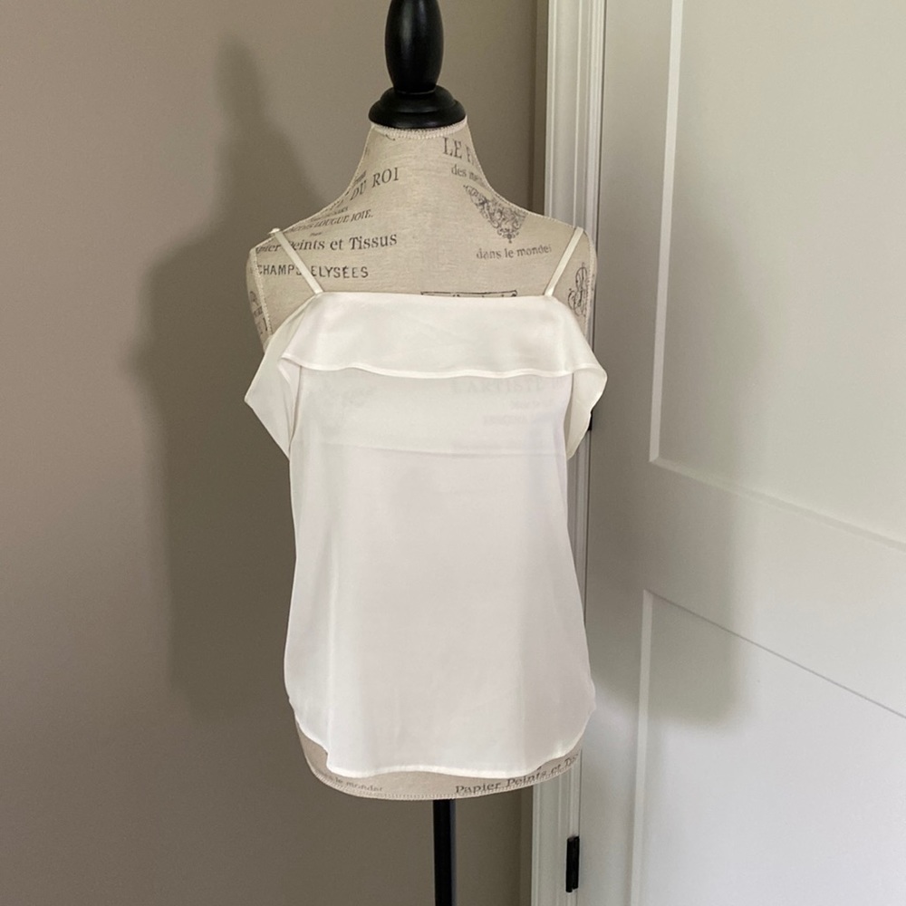 NWT Expreas cream silk cold shoulder top size small